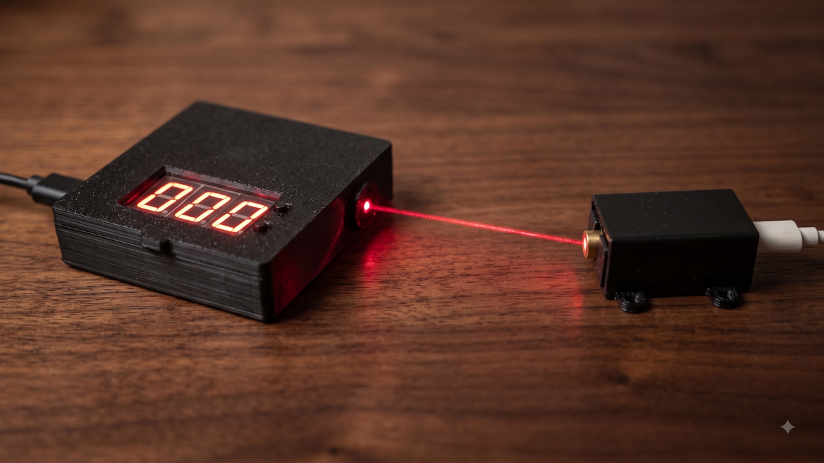 3 Digit Digital Objects Counter With Laser Module- FULLY ASSEMBLED