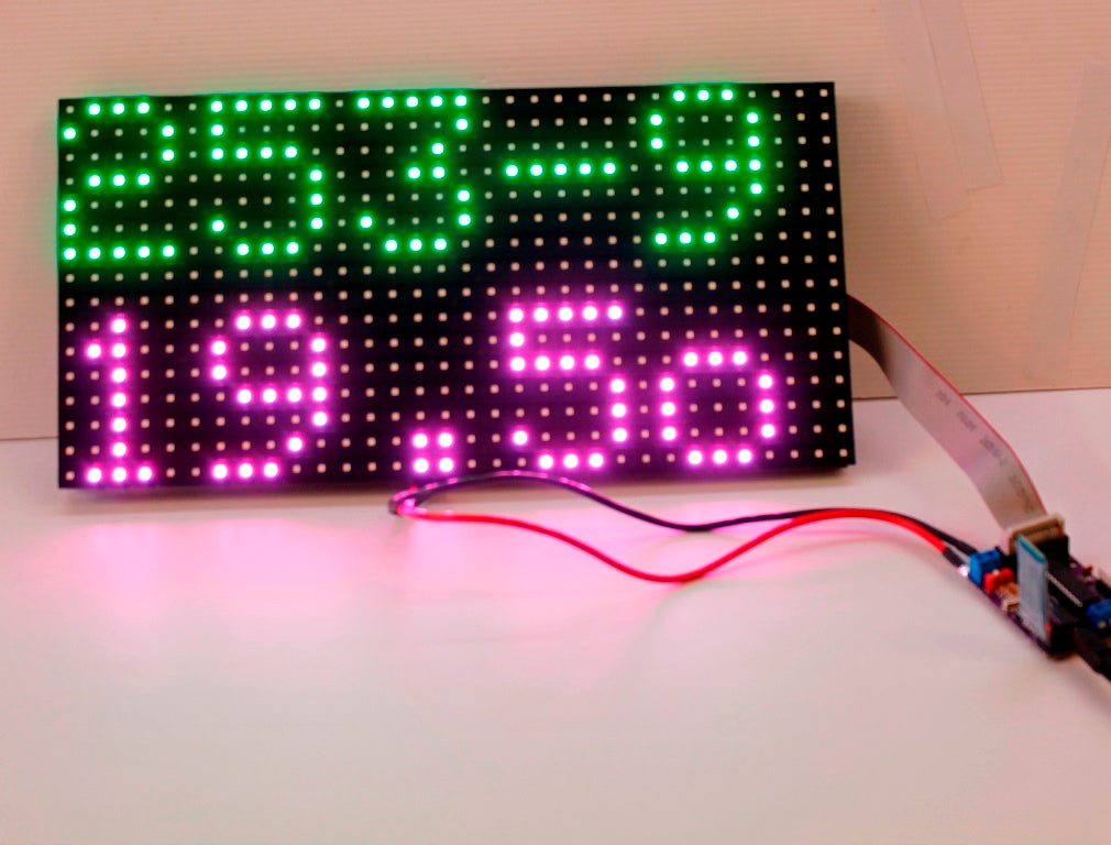 P10 and P6 RGB LED matrix display Controller Arduino based Scoreboard Scoreduino DMD module