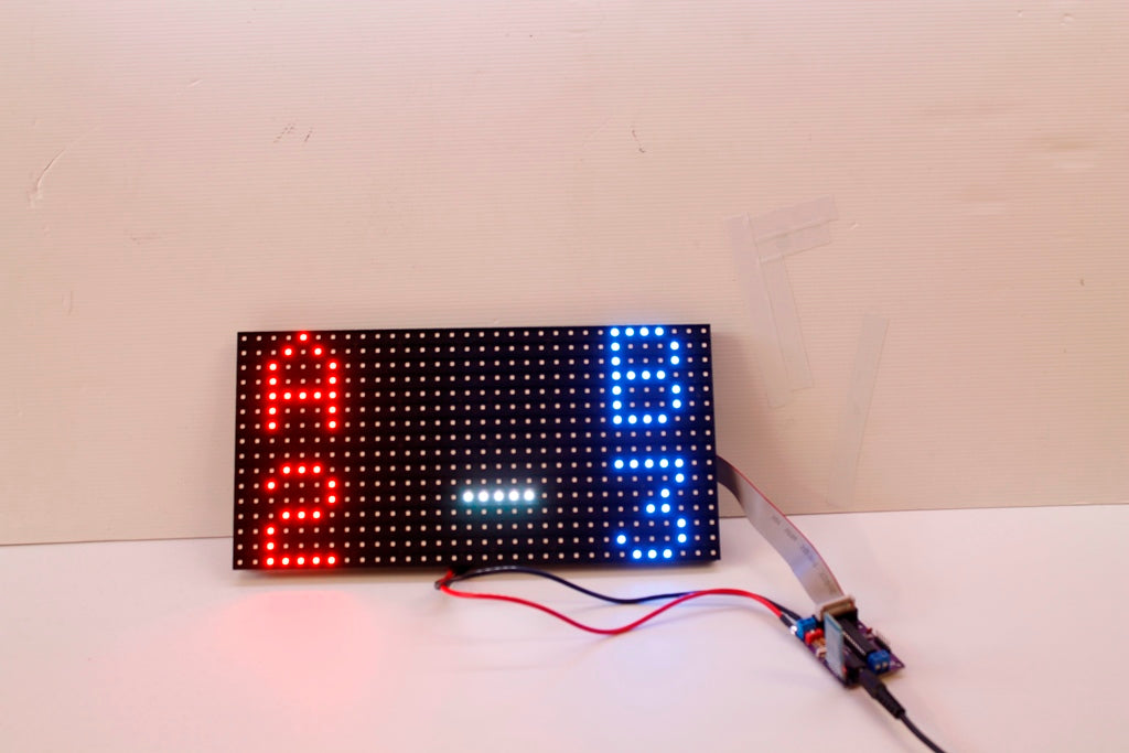 P10 and P6 RGB LED matrix display Controller Arduino based Scoreboard Scoreduino DMD module