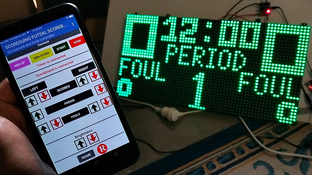Scoreduino Scoreboard P10 Mono/single color DMD module for 27 types of digital scoreboards includes Bluetooth moduleHS 8542.31.00