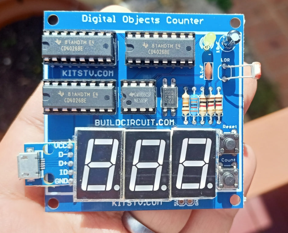 3 Digit Digital Objects Counter With Laser Module