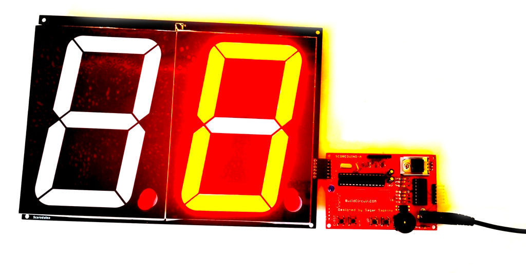 Dual Display 5 inches 0 to 99 up down counter- RF, Switches and Android App controlled