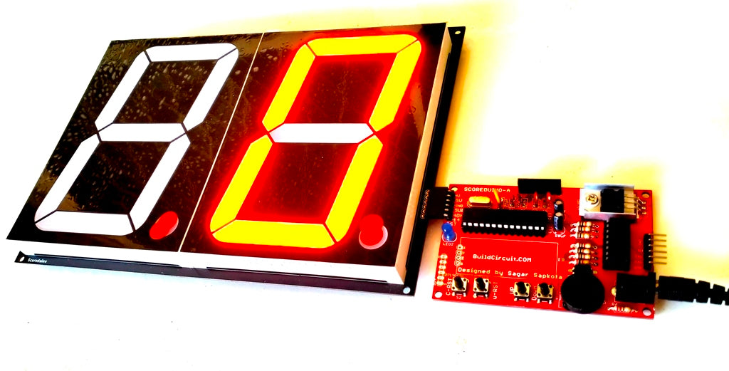 Dual Display 5 inches 0 to 99 up down counter- RF, Switches and Android App controlled