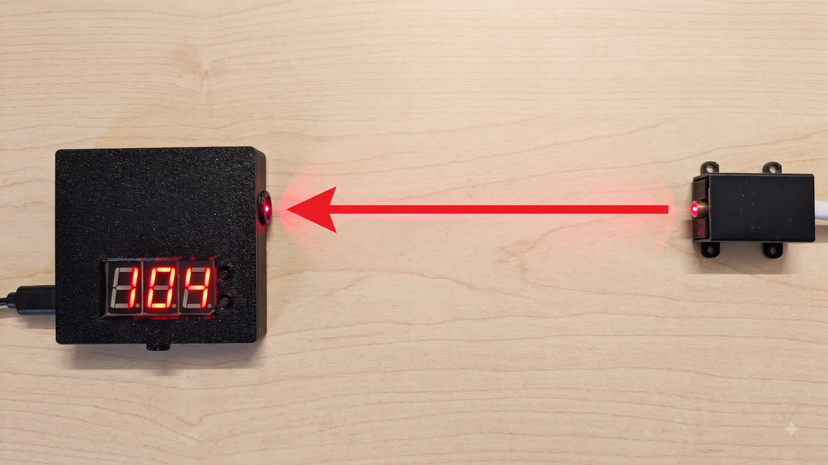 3 Digit Digital Objects Counter With Laser Module- FULLY ASSEMBLED