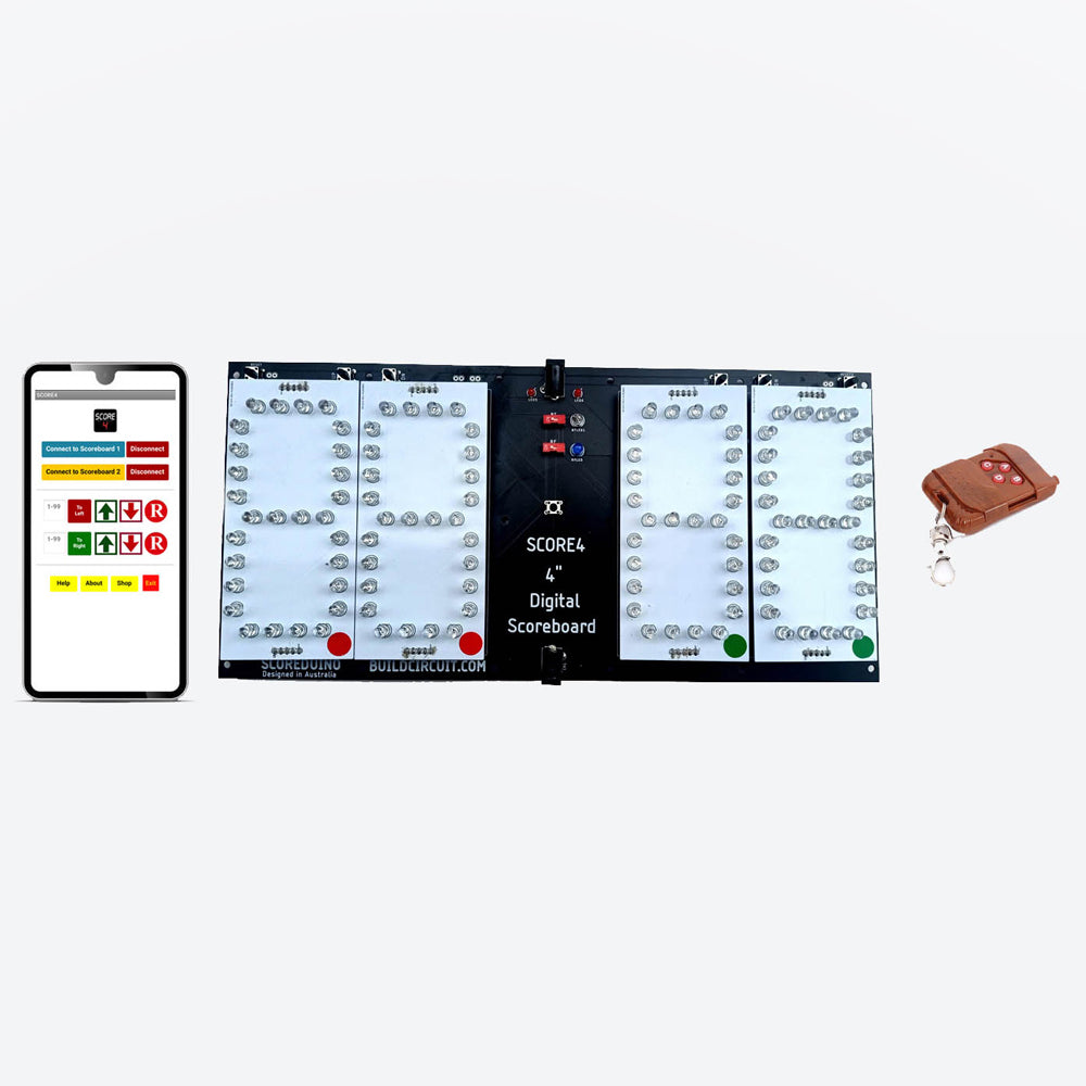 SCORE4- DIY Digital Scoreboard With 4 digits LED displays