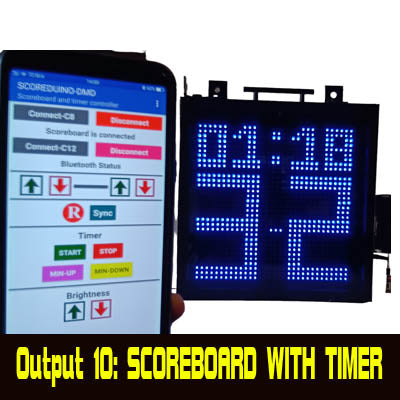 Scoreduino Scoreboard P10 Mono/single color DMD module for 27 types of digital scoreboards includes Bluetooth moduleHS 8542.31.00