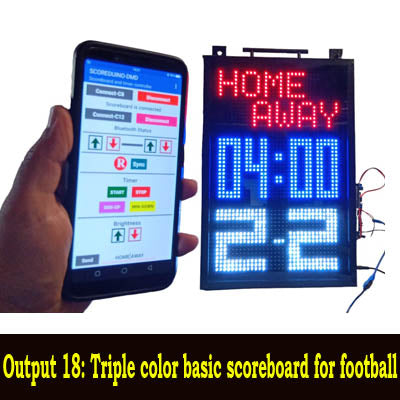 Scoreduino Scoreboard P10 Mono/single color DMD module for 27 types of digital scoreboards includes Bluetooth moduleHS 8542.31.00