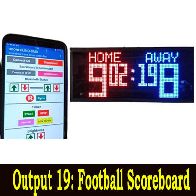 Scoreduino Scoreboard P10 Mono/single color DMD module for 27 types of digital scoreboards includes Bluetooth moduleHS 8542.31.00