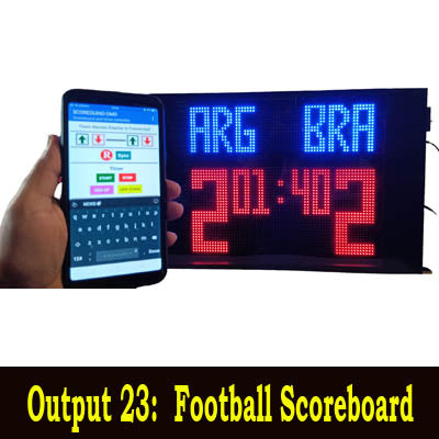Scoreduino Scoreboard P10 Mono/single color DMD module for 27 types of digital scoreboards includes Bluetooth moduleHS 8542.31.00