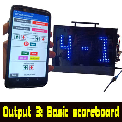 Scoreduino Scoreboard P10 Mono/single color DMD module for 27 types of digital scoreboards includes Bluetooth moduleHS 8542.31.00