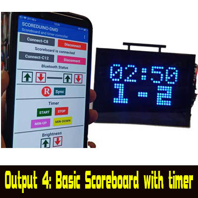 Scoreduino Scoreboard P10 Mono/single color DMD module for 27 types of digital scoreboards includes Bluetooth moduleHS 8542.31.00