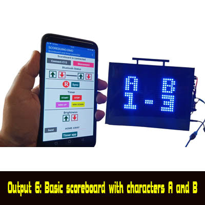Scoreduino Scoreboard P10 Mono/single color DMD module for 27 types of digital scoreboards includes Bluetooth moduleHS 8542.31.00