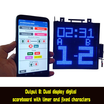 Scoreduino Scoreboard P10 Mono/single color DMD module for 27 types of digital scoreboards includes Bluetooth moduleHS 8542.31.00