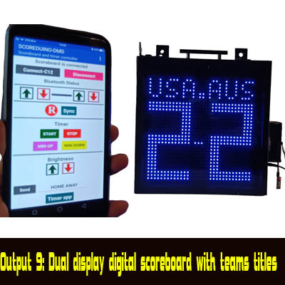 Scoreduino Scoreboard P10 Mono/single color DMD module for 27 types of digital scoreboards includes Bluetooth moduleHS 8542.31.00