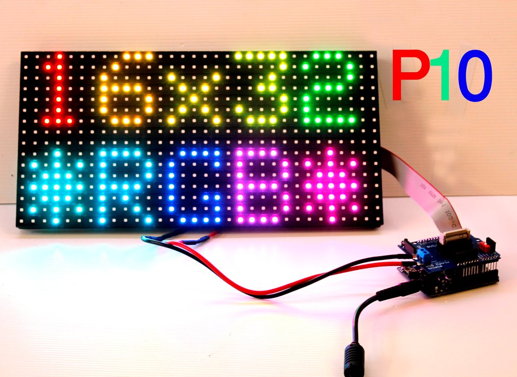 LED Display Matrix Module 320x160mm, 32x16 Pixels, 3in1 SMD, 1/4 Scan, RGB P10 Full Color