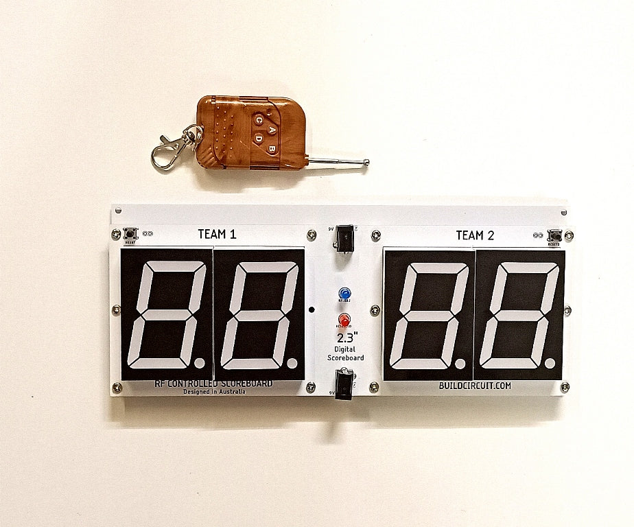 SCORE4RF- RF Remote Controlled DIY Digital Scoreboard