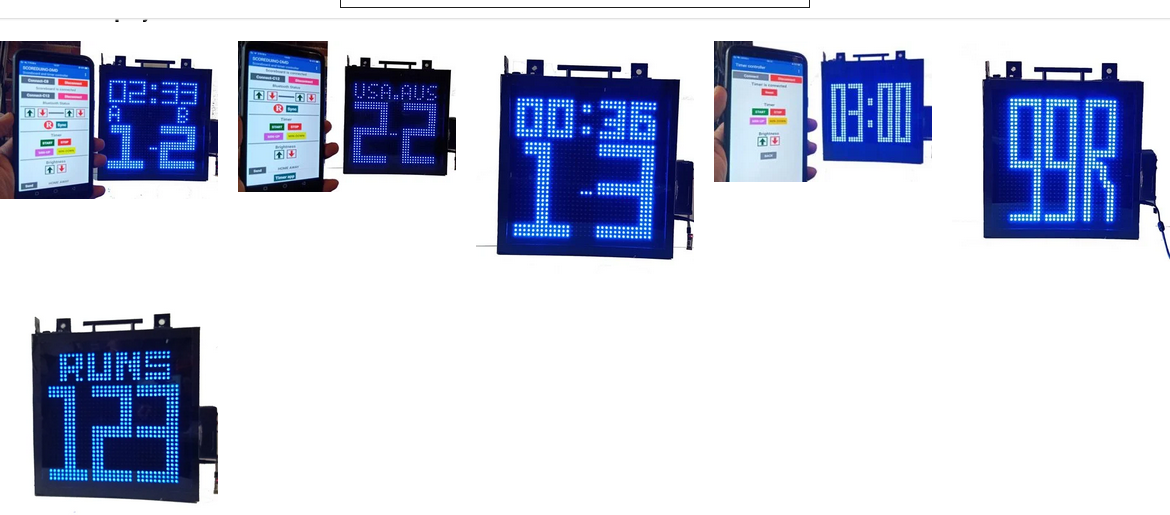 Scoreduino Scoreboard P10 Mono/single color DMD module for 27 types of digital scoreboards includes Bluetooth moduleHS 8542.31.00