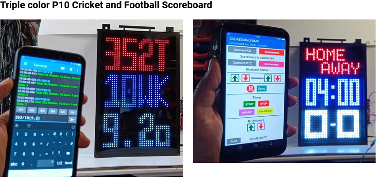 Scoreduino Scoreboard P10 Mono/single color DMD module for 27 types of digital scoreboards includes Bluetooth moduleHS 8542.31.00