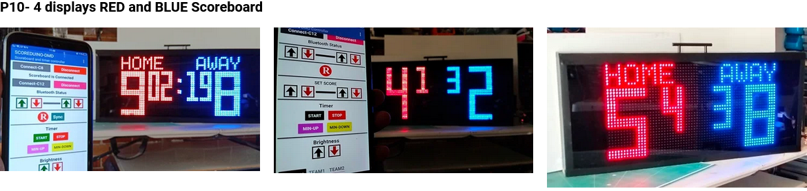 Scoreduino Scoreboard P10 Mono/single color DMD module for 27 types of digital scoreboards includes Bluetooth moduleHS 8542.31.00