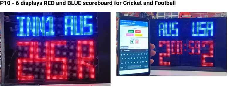 Scoreduino Scoreboard P10 Mono/single color DMD module for 27 types of digital scoreboards includes Bluetooth moduleHS 8542.31.00
