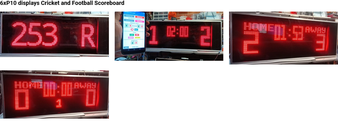Scoreduino Scoreboard P10 Mono/single color DMD module for 27 types of digital scoreboards includes Bluetooth moduleHS 8542.31.00