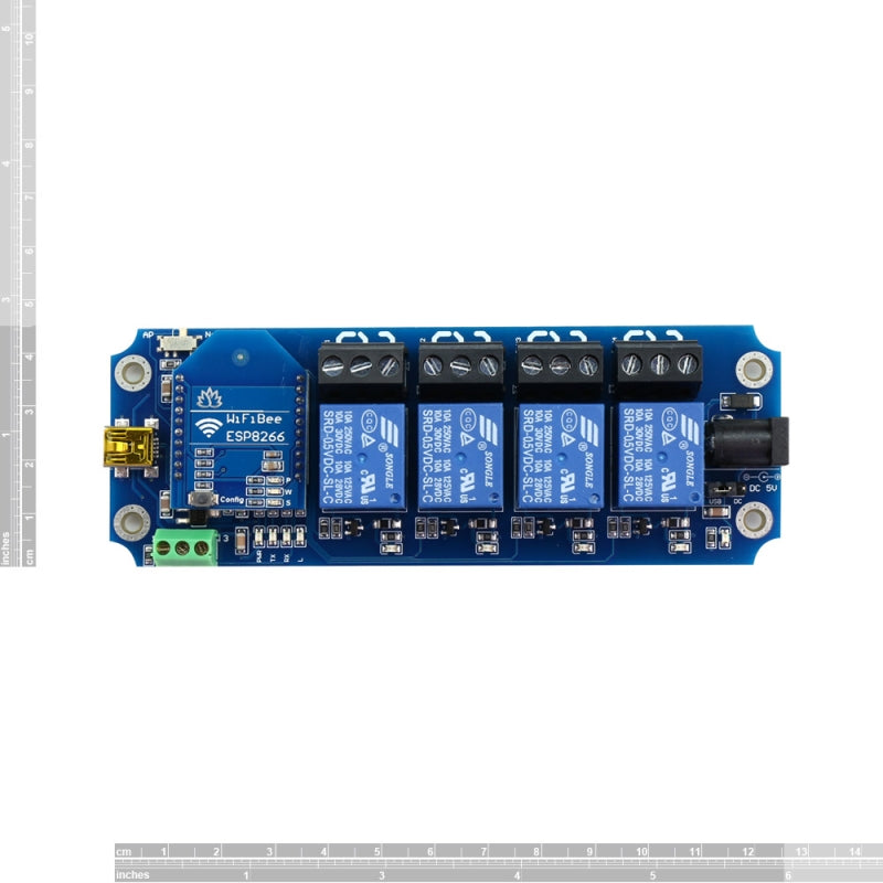 TOSR04 - 4 Channel Smartphone Relay Wi-Fi Remote Control Kit
