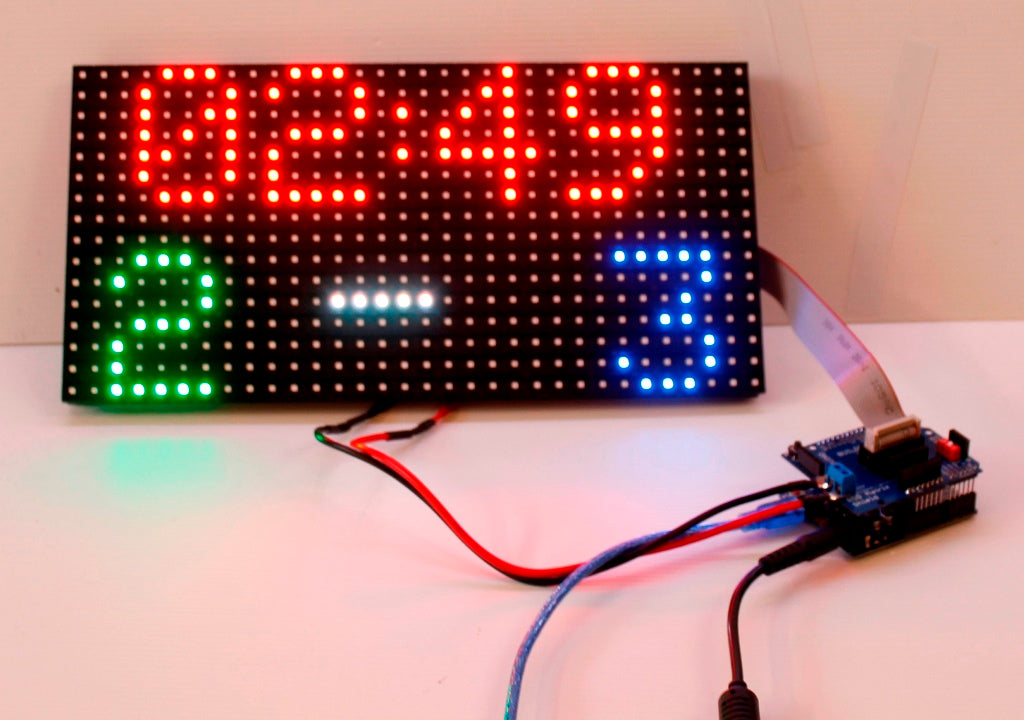 Arduino UNO Shield DIY Kit Components For RGB LED Matrix P10 and P6 displays