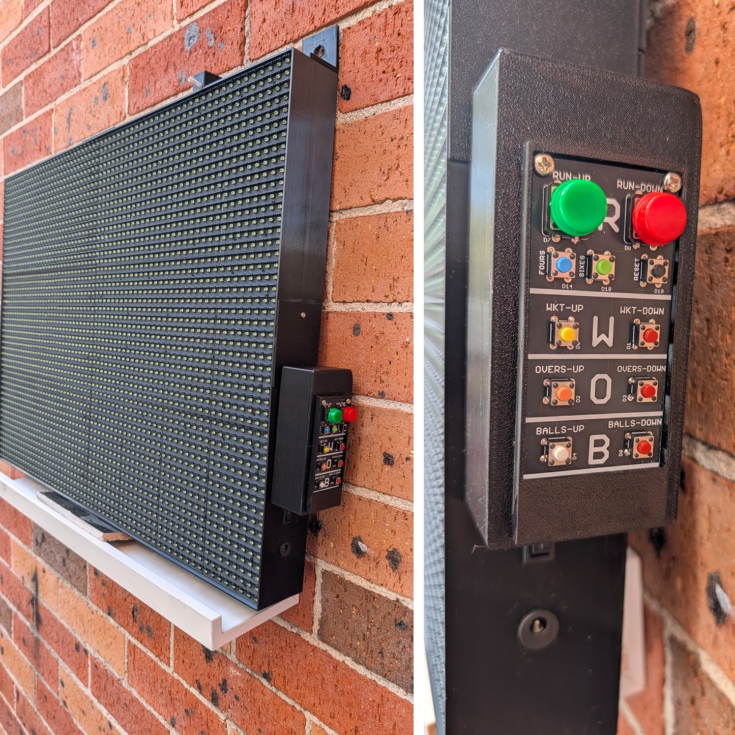 64cmx48cm Portable Digital Cricket Scoreboard with enclosure for community clubs