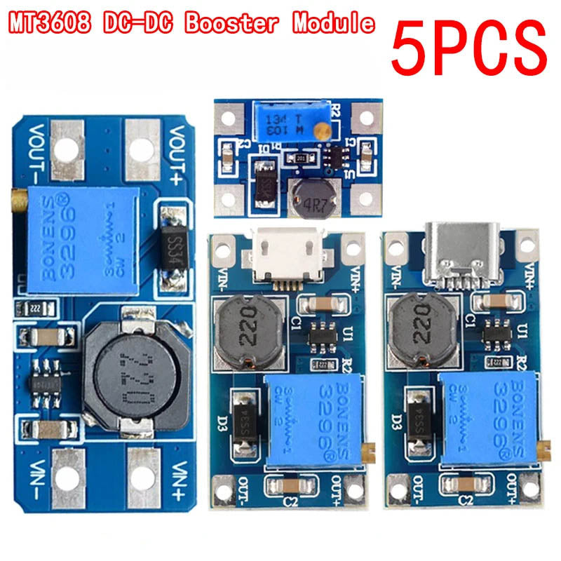 5 x MT3608 Module – Boost Your Power with Precision and Efficiency
