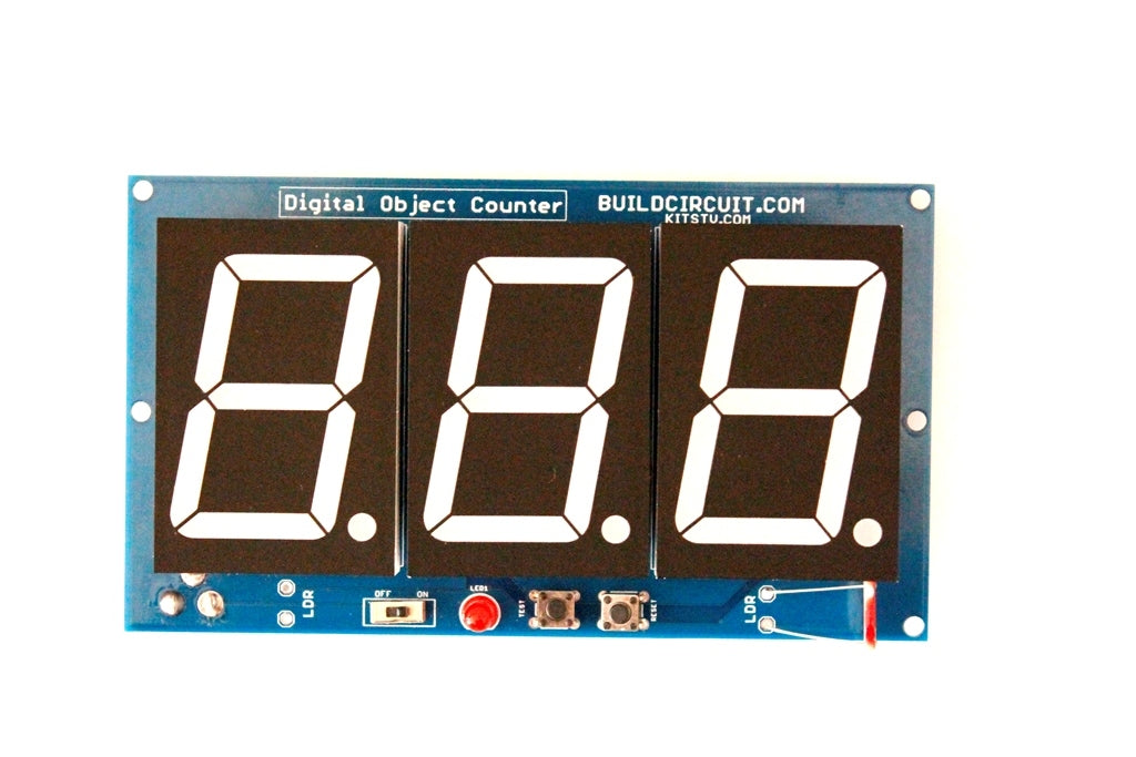 1.8" Photoresistor and Laser Operated Medium Digital Objects Counter