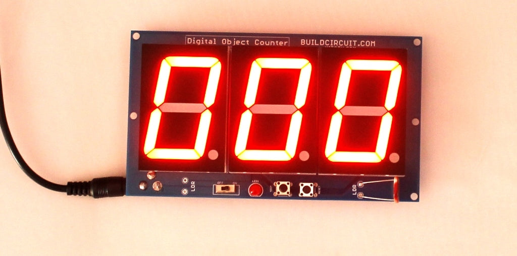 1.8" Photoresistor and Laser Operated Medium Digital Objects Counter