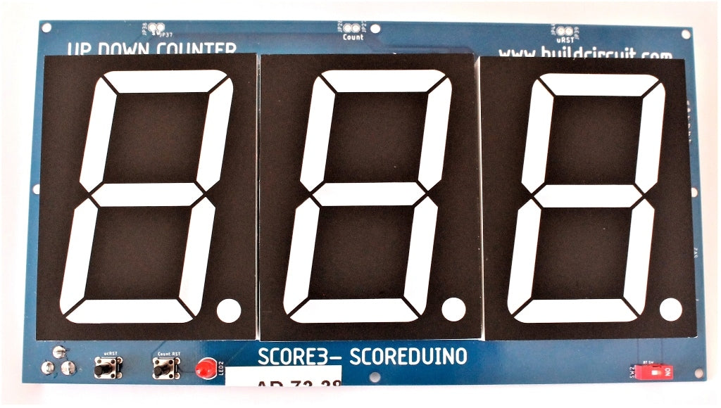 SCORE3B- 3" Bluetooth and RF controlled 3 digits up and down counter