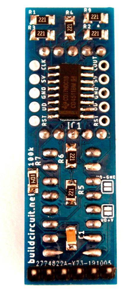 CD4029 based up and down counter for Arduino and NE555