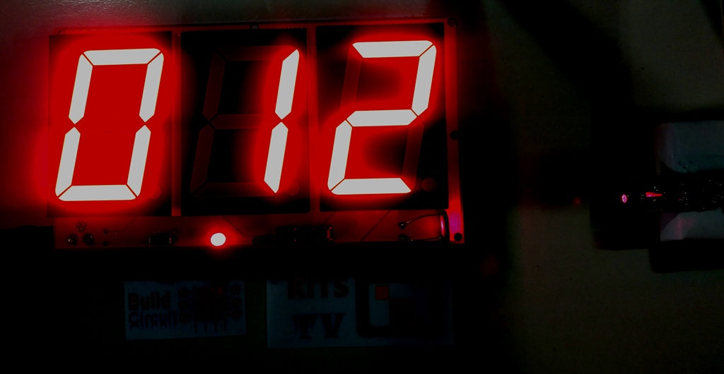 Photoresistor and Laser Operated Large Digital Objects Counter with 2.3" displays