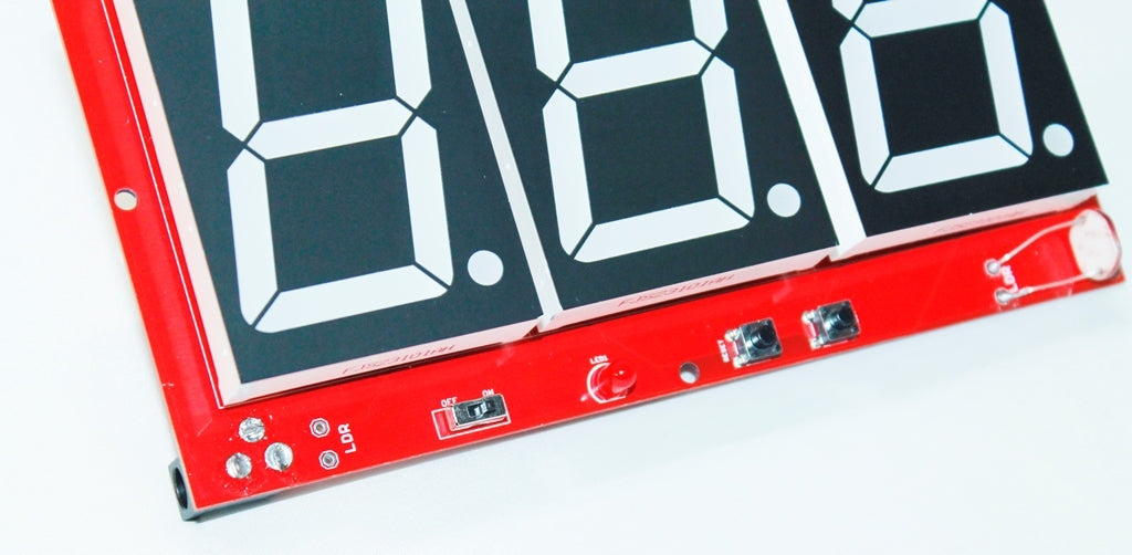 Photoresistor and Laser Operated Large Digital Objects Counter with 2.3" displays