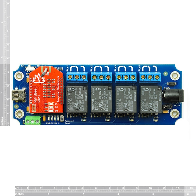 TOSR142 - 4 Channel Smartphone WiFi Relay - (Password/Momentary/Latching)
