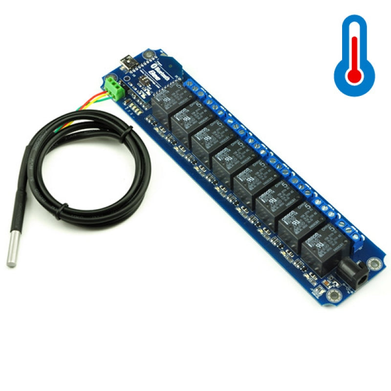 TOSR08-T - 8 Channel Smartphone Relay Bluetooth Remote Control Kit - DS18B20