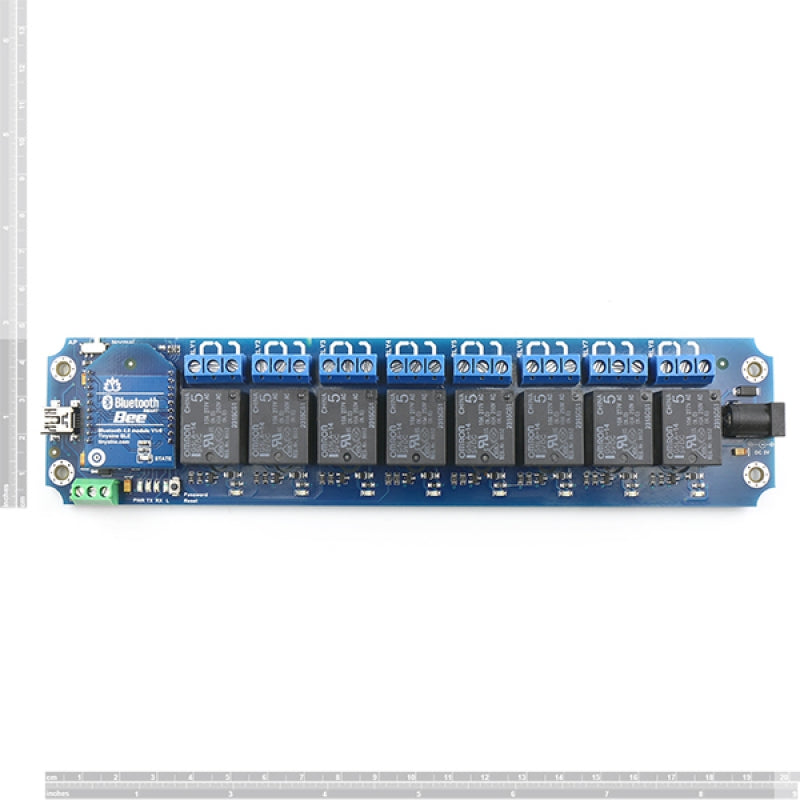 TOSR181 - 8 Channel Smartphone Bluetooth Relay - (Password/Momentary/Latching)