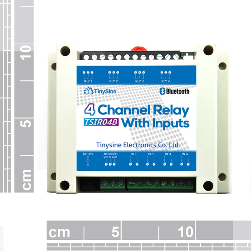 TSIR04B - 4 Channel Outputs- 4 optically Isolated Inputs Bluetooth Smartphone Relay