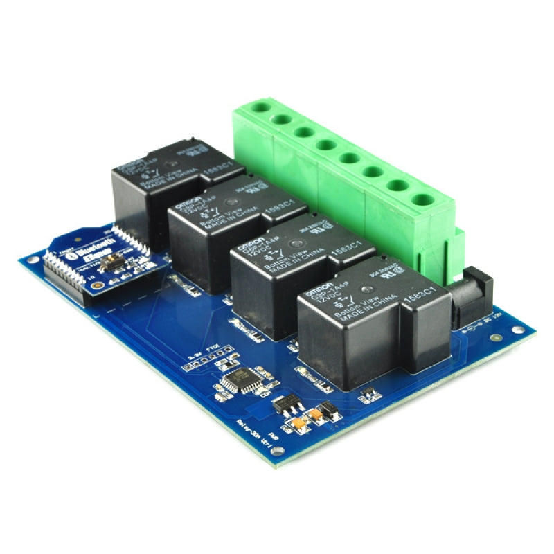 TSRB430 V2 - 4 Channel Bluetooth Smartphone Controlled 30A Relay Board with Enclosure