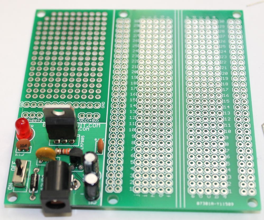 Easy Protoboard v.1.0 with DIY power supply