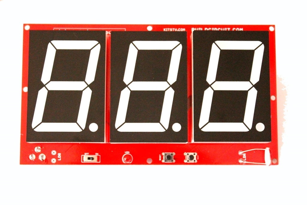 Photoresistor and Laser Operated Large Digital Objects Counter with 2.3" displays
