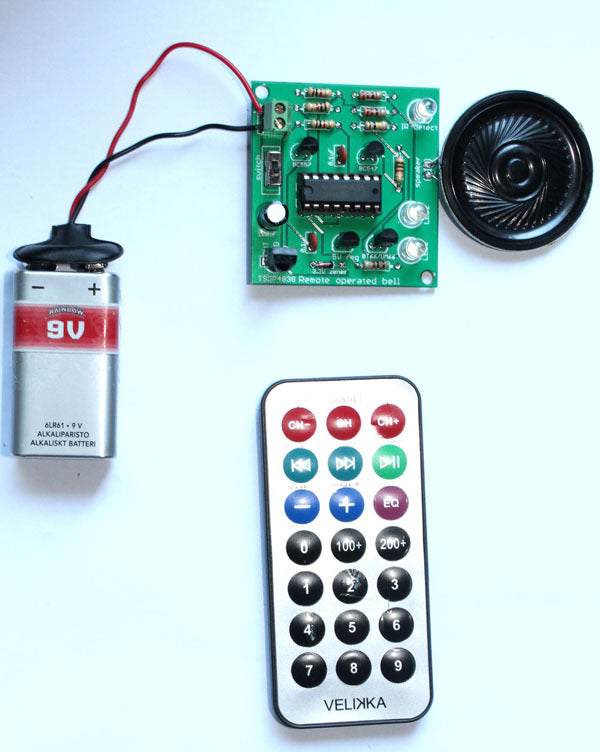 Infrared Remote Operated Musical Bell DIY electronic Kit Using BT66 and CD4017