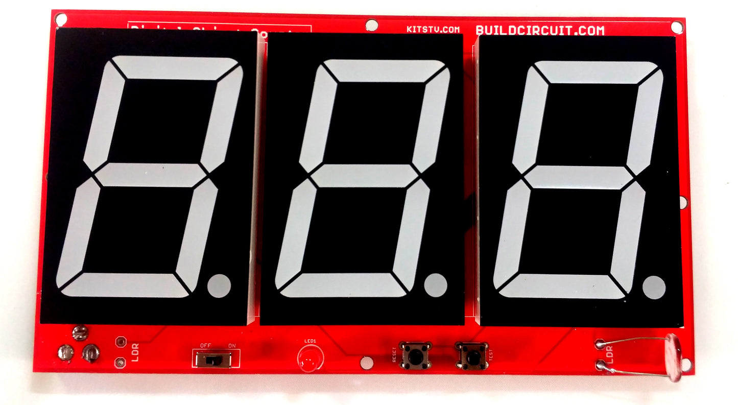 Photoresistor and Laser Operated Large Digital Objects Counter with 2.3" displays