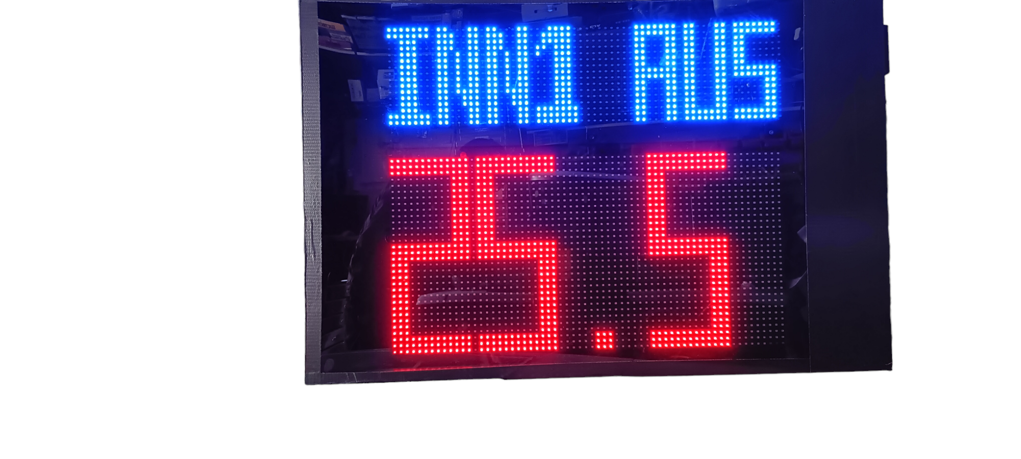 How to assemble 2 colors 6 x dot matrix displays to build cricket and soccer scoreboard