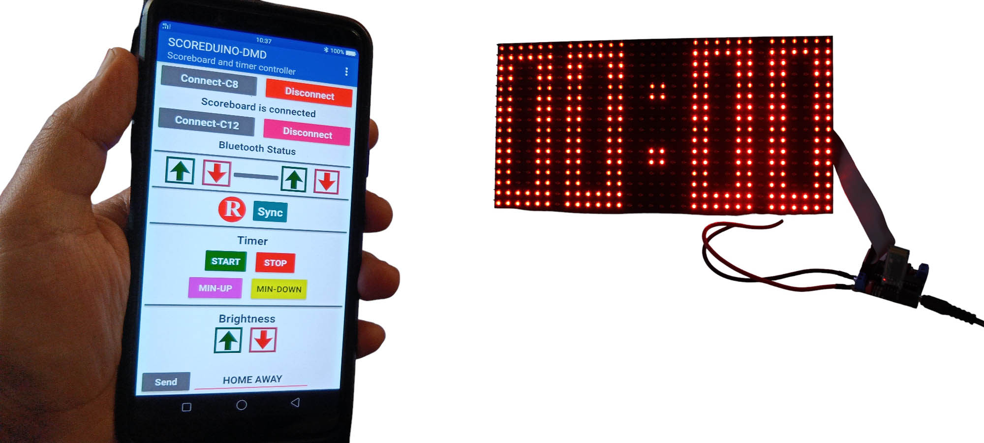How to assemble single dot matrix display to build cricket and soccer ...