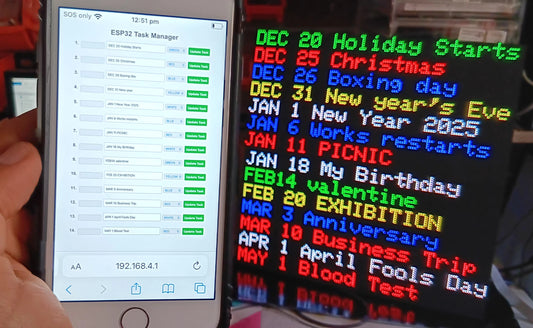 DIY ESP32-Powered RGB Digital Notice Board for Schools – Customizable Dates and Events Display