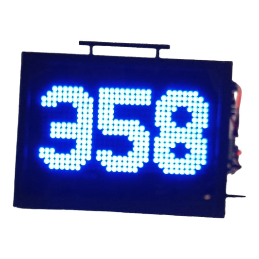 3 digits up down counter scoreboard using P10 32cm x 16cm displays(12.6 inches x 6.3 inches)