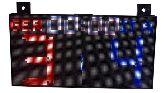 SIZE 3- Wi-Fi controlled Indoor digital scoreboard with 2 chained P3  64x64 pixels RGB LED matrix- 38.4cm x 19.2cm / 15.12 inches ×7.56 inches
