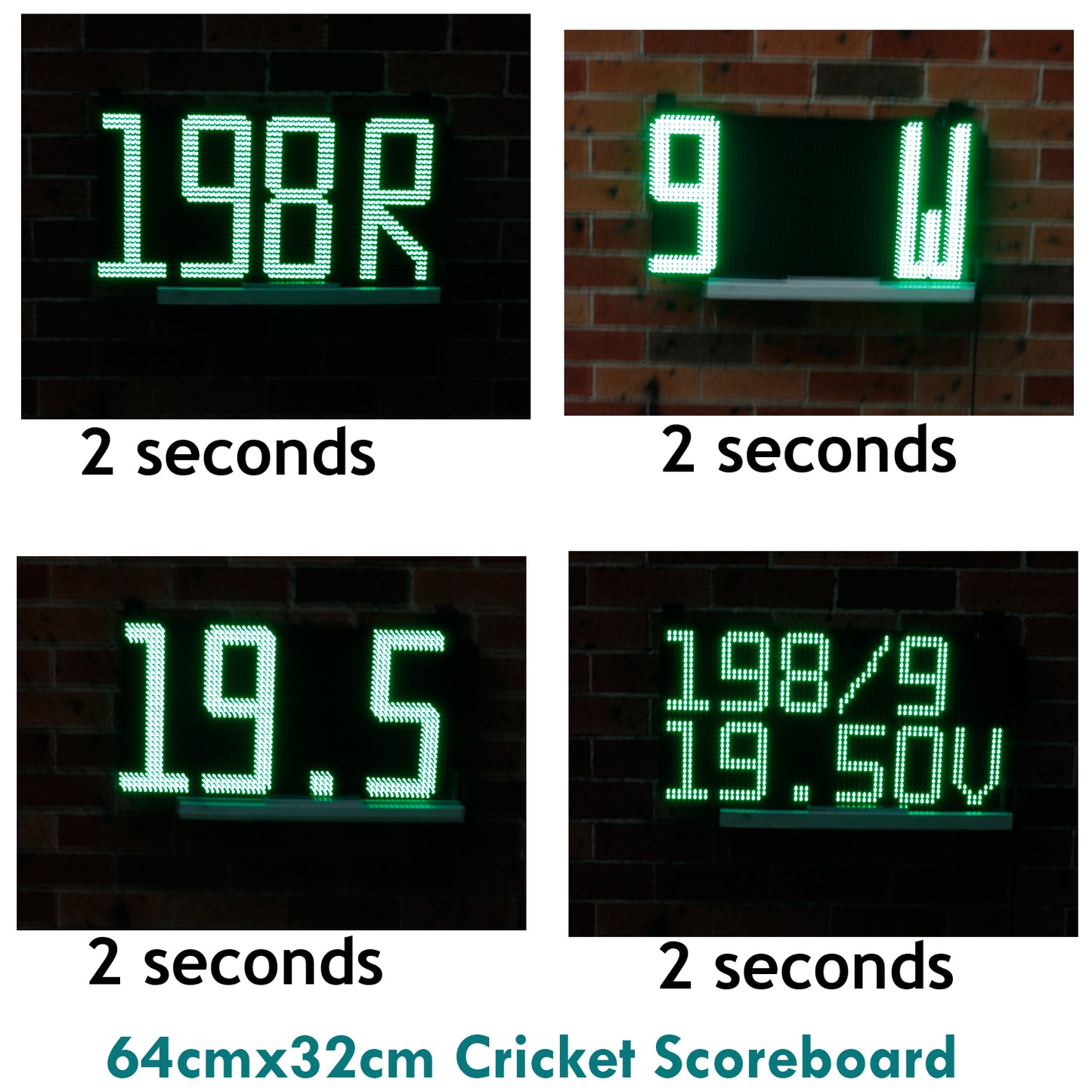 64cmx32cm Portable Digital Cricket Scoreboard with RF remote control